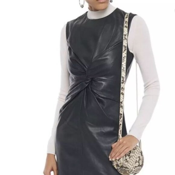 Maje Women's Navy and Green Dress